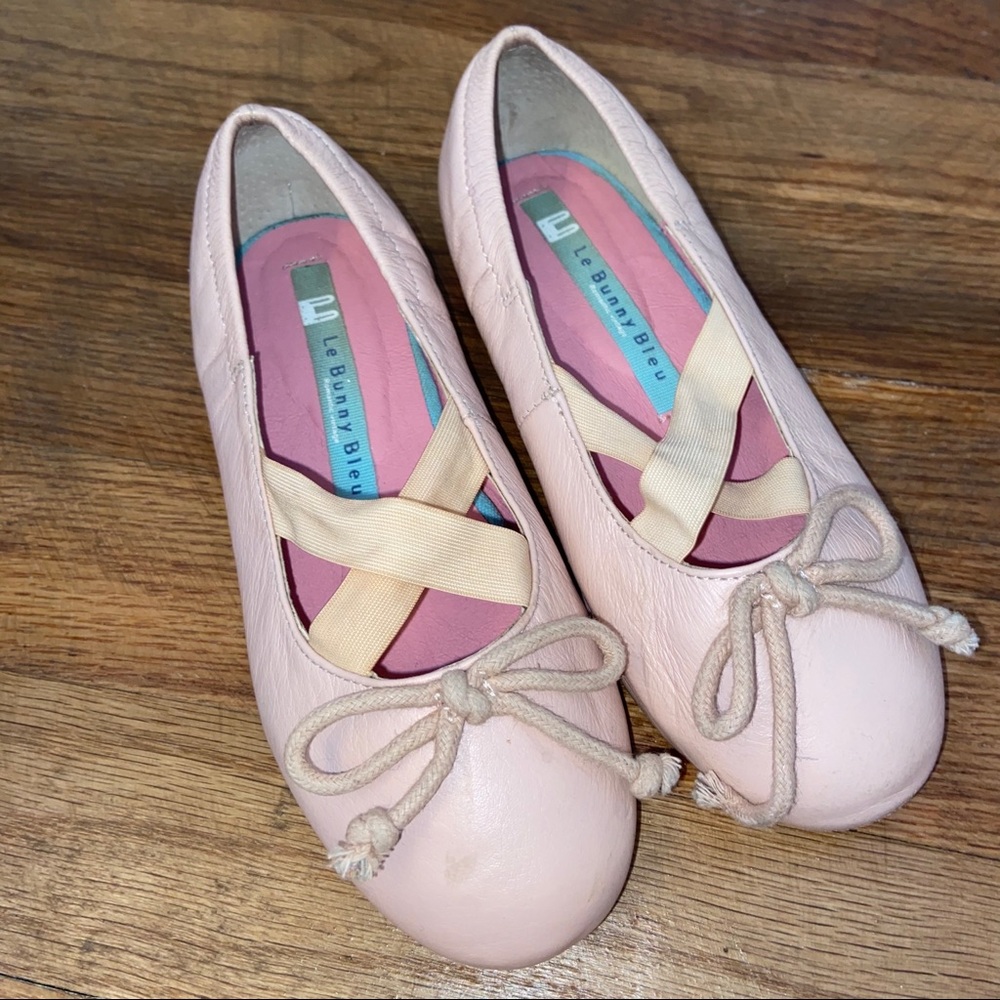 Le Bunny Bleu Pastel pink ballet flats little girl 13